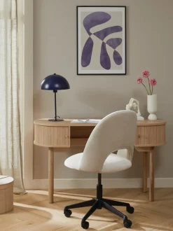 Sedia Da Scrivania In Velluto Rachel, Regolabile In Altezza