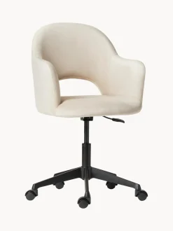 Sedia Da Scrivania In Velluto Rachel, Regolabile In Altezza