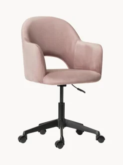 Sedia Da Scrivania In Velluto Rachel, Regolabile In Altezza
