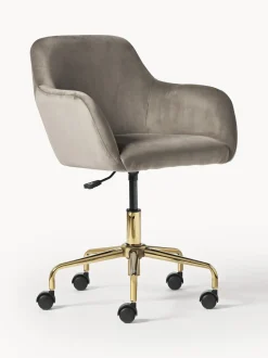 Sedia Da Scrivania In Velluto Lucie