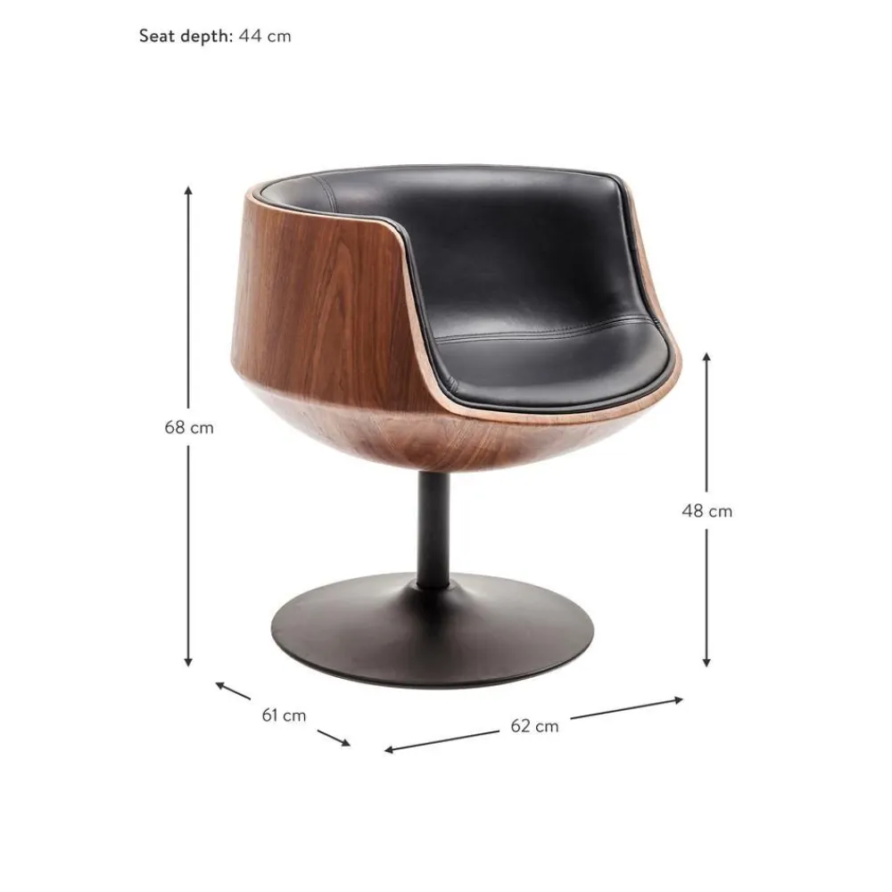 Sedia Girevole Retro Club*Kare Design Hot