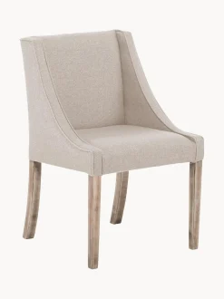 Sedia Imbottita Con Gambe In Legno Savannah