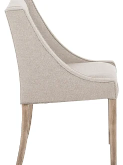 Sedia Imbottita Con Gambe In Legno Savannah