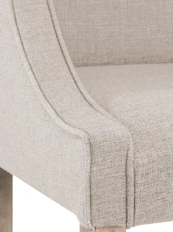 Sedia Imbottita Con Gambe In Legno Savannah