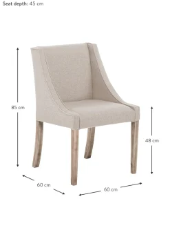 Sedia Imbottita Con Gambe In Legno Savannah