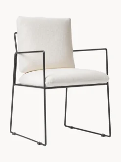 Sedia Imbottita Con Struttura In Metallo Wayne