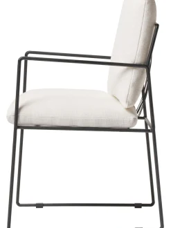 Sedia Imbottita Con Struttura In Metallo Wayne