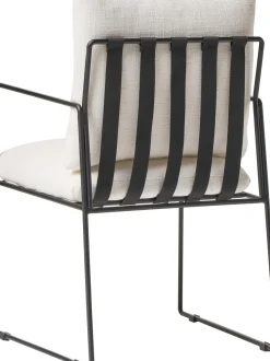 Sedia Imbottita Con Struttura In Metallo Wayne