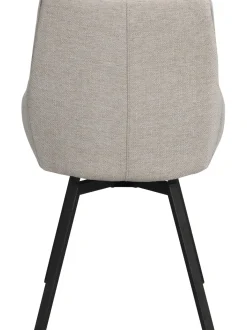 Sedia Imbottita Girevole Con Gambe In Metallo Alison