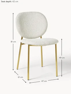 Sedia Imbottita In Boucle Ulrica 2 Pz