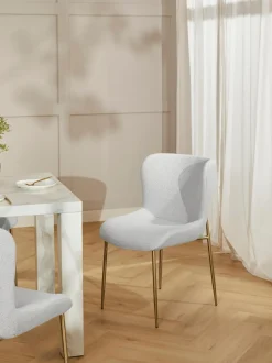 Sedia Imbottita In Boucle Tess