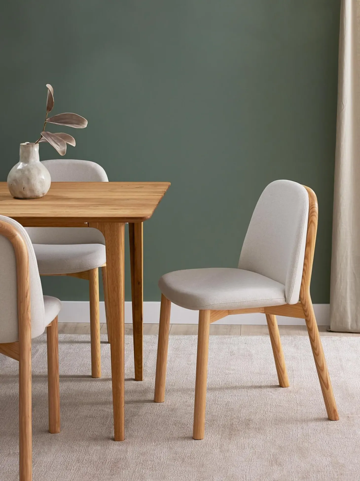 Sedia Imbottita In Legno Di Frassino Julie