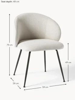 Sedia Imbottita In Tessuto Luisa 2 Pz