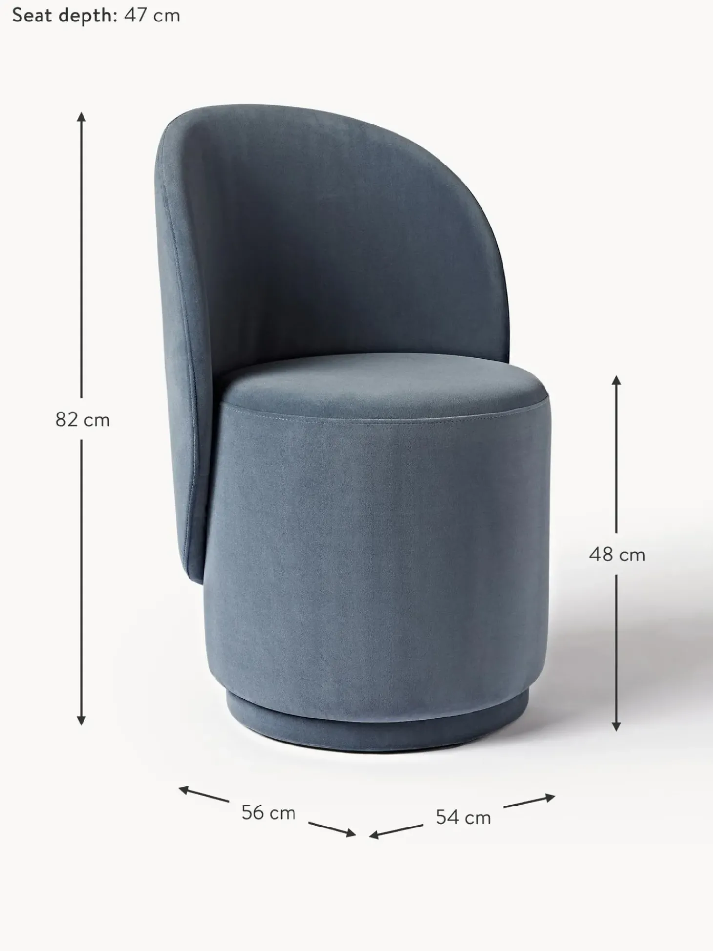 Sedia Imbottita In Velluto Zeyno