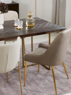 Sedia Imbottita In Velluto Ava