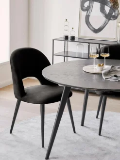 Sedia Imbottita In Velluto Rachel