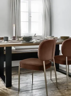 Sedia Imbottita In Velluto Viggo