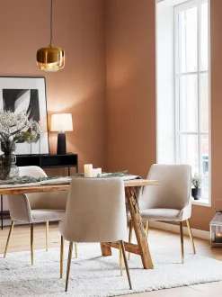 Sedia Imbottita In Velluto Ava