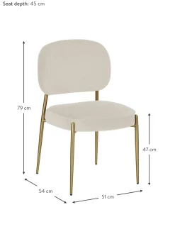 Sedia Imbottita In Velluto Viggo