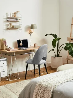 Sedia Imbottita In Velluto Rachel