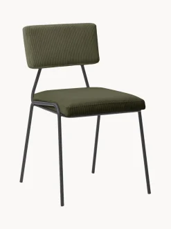 Sedia Imbottita In Velluto A Coste Mats 2 Pz