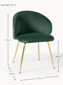 Sedia Imbottita In Velluto Luisa 2 Pz