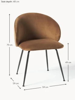 Sedia Imbottita In Velluto Luisa 2 Pz