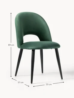 Sedia Imbottita In Velluto Rachel