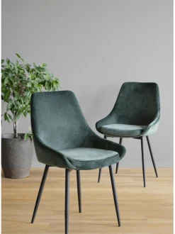 Sedia Imbottita In Velluto Sierra 2 Pz