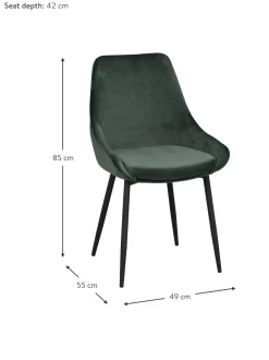 Sedia Imbottita In Velluto Sierra 2 Pz