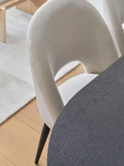 Sedia Imbottita In Velluto Rachel