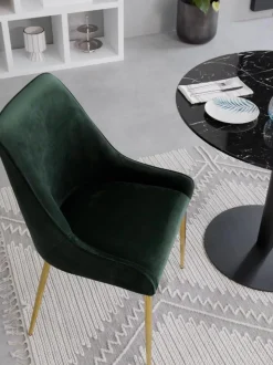 Sedia Imbottita In Velluto Ava