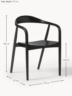 Sedia In Legno Con Braccioli Angelina