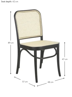 Sedia In Legno Con Intreccio Viennese Franz