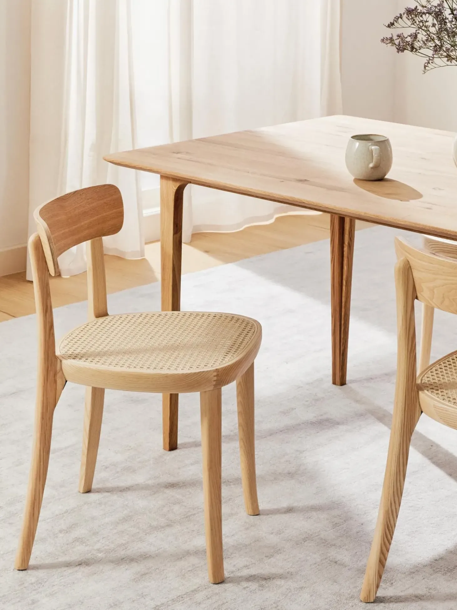 Sedia In Legno Con Intreccio Viennese Richie 2 Pz