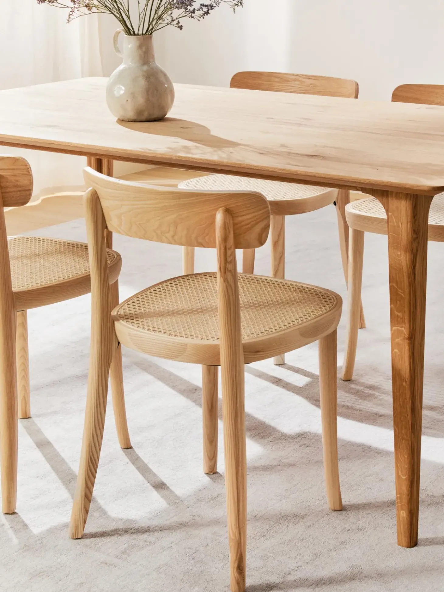 Sedia In Legno Con Intreccio Viennese Richie 2 Pz