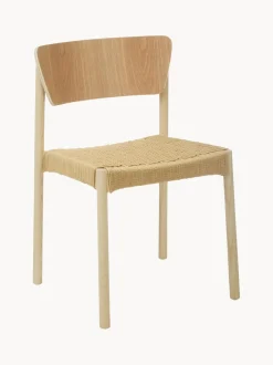 Sedia In Legno Con Seduta In Rattan Danny 2 Pz