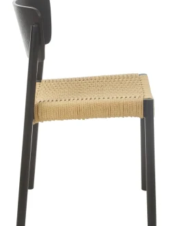 Sedia In Legno Con Seduta In Rattan Danny 2 Pz