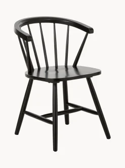 Sedia In Legno Nero Design Windsor Megan 2 Pz