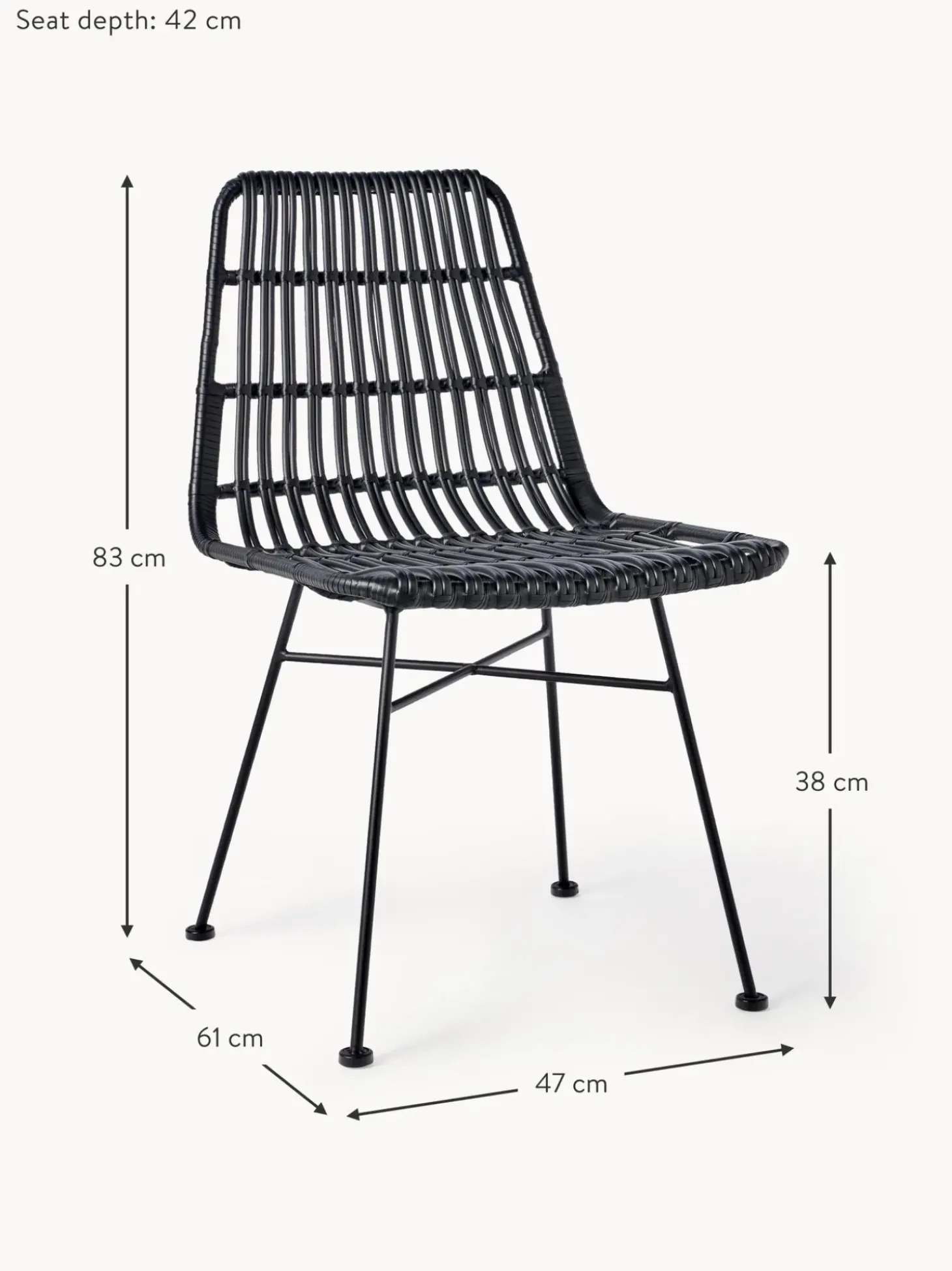 Sedia Intrecciata Costa 2 Pz