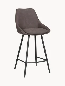 Sediada Bar In Velluto Con Gambe In Metallo Sierra