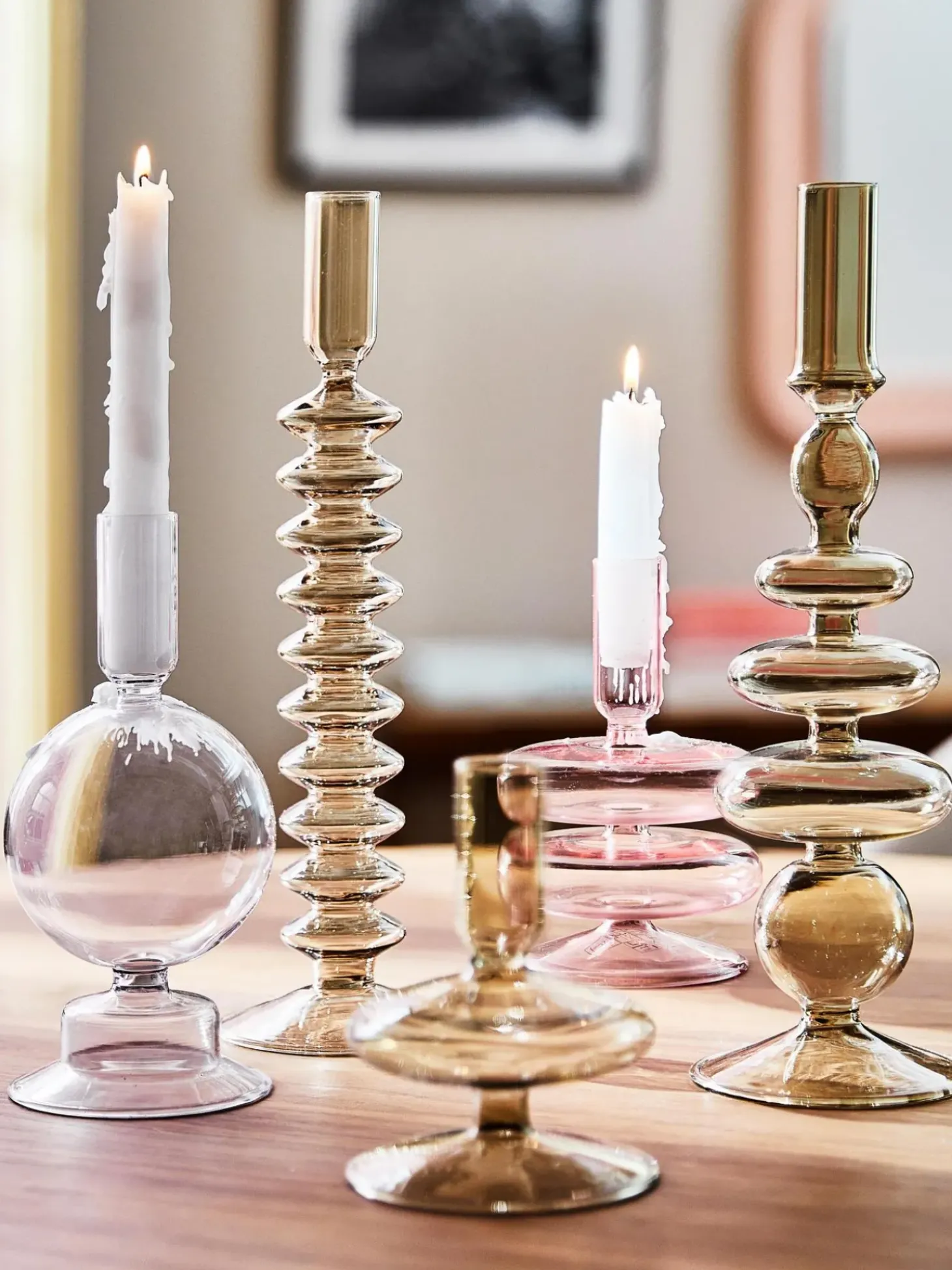 Set 3 Candelabri In Forma Organica Clea