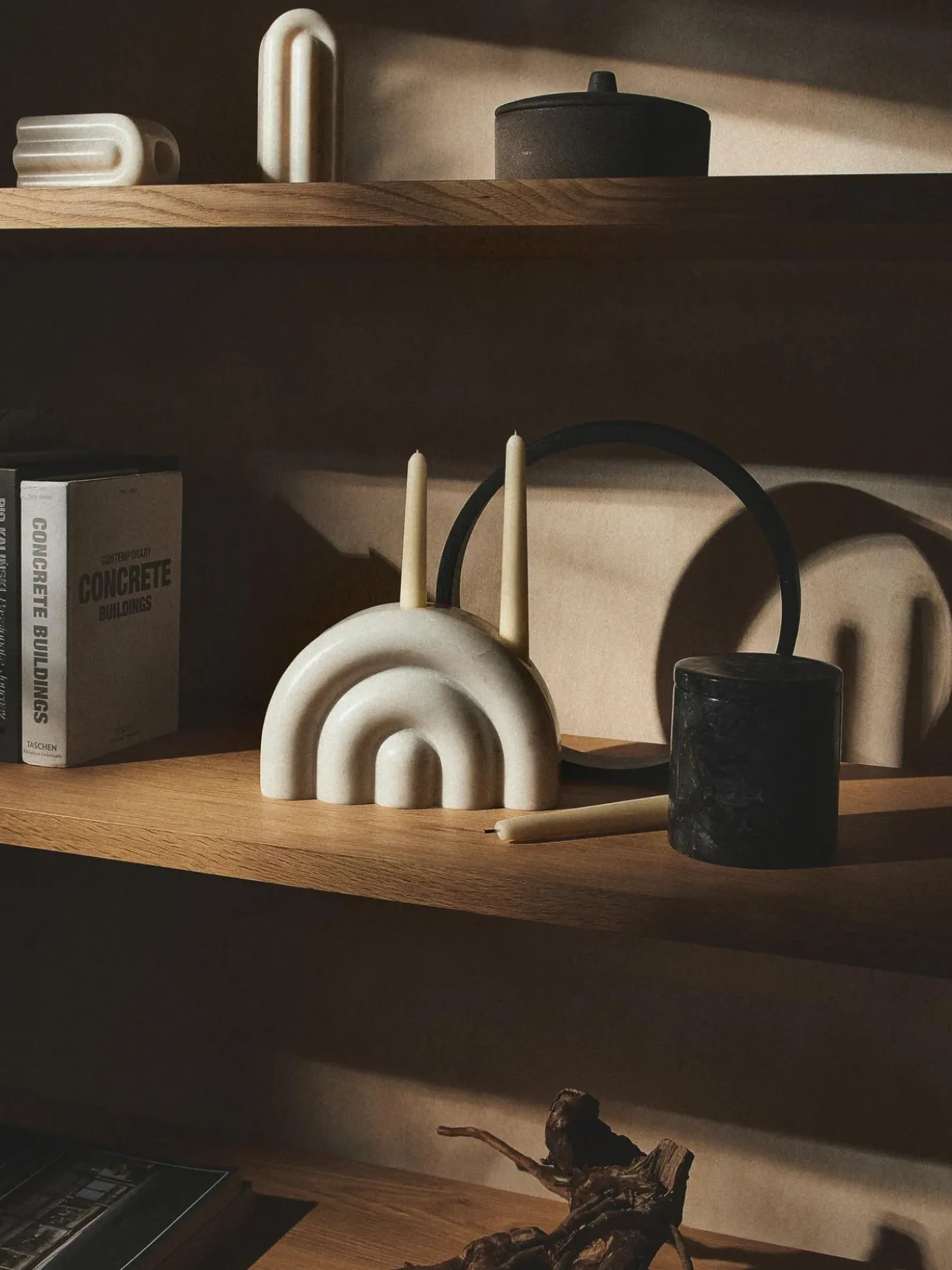 Set 2 Candelabri In Marmo Malie