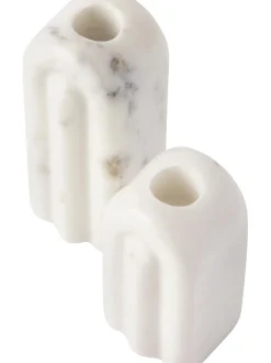 Set 2 Candelabri In Marmo Malie