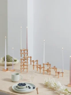 Set 3 Candelabri Stoff Nagel