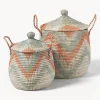 Set 2 Cesti Con Coperchio Mija