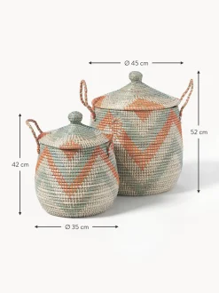 Set 2 Cesti Con Coperchio Mija