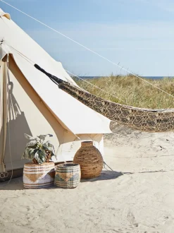 Set 2 Cesti Portaoggetti In Vimini Di Giunco Pyramid