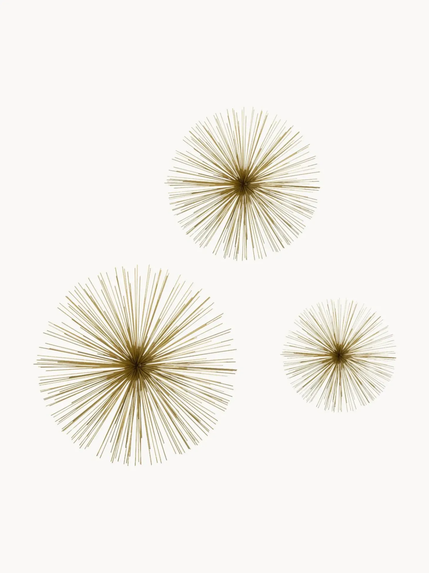 Set 3 Decorazioni Da Parete In Metallo Ray