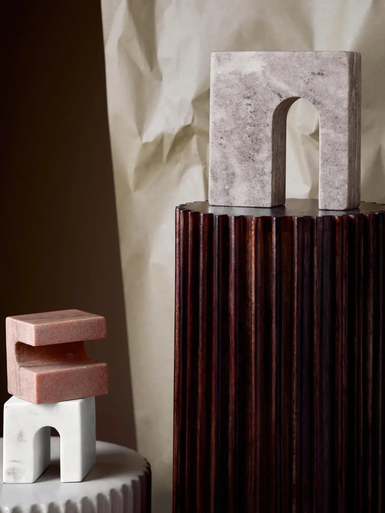 Set 2 Fermalibri In Marmo Kai